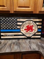 Rustic Wooden Flag - Personalized