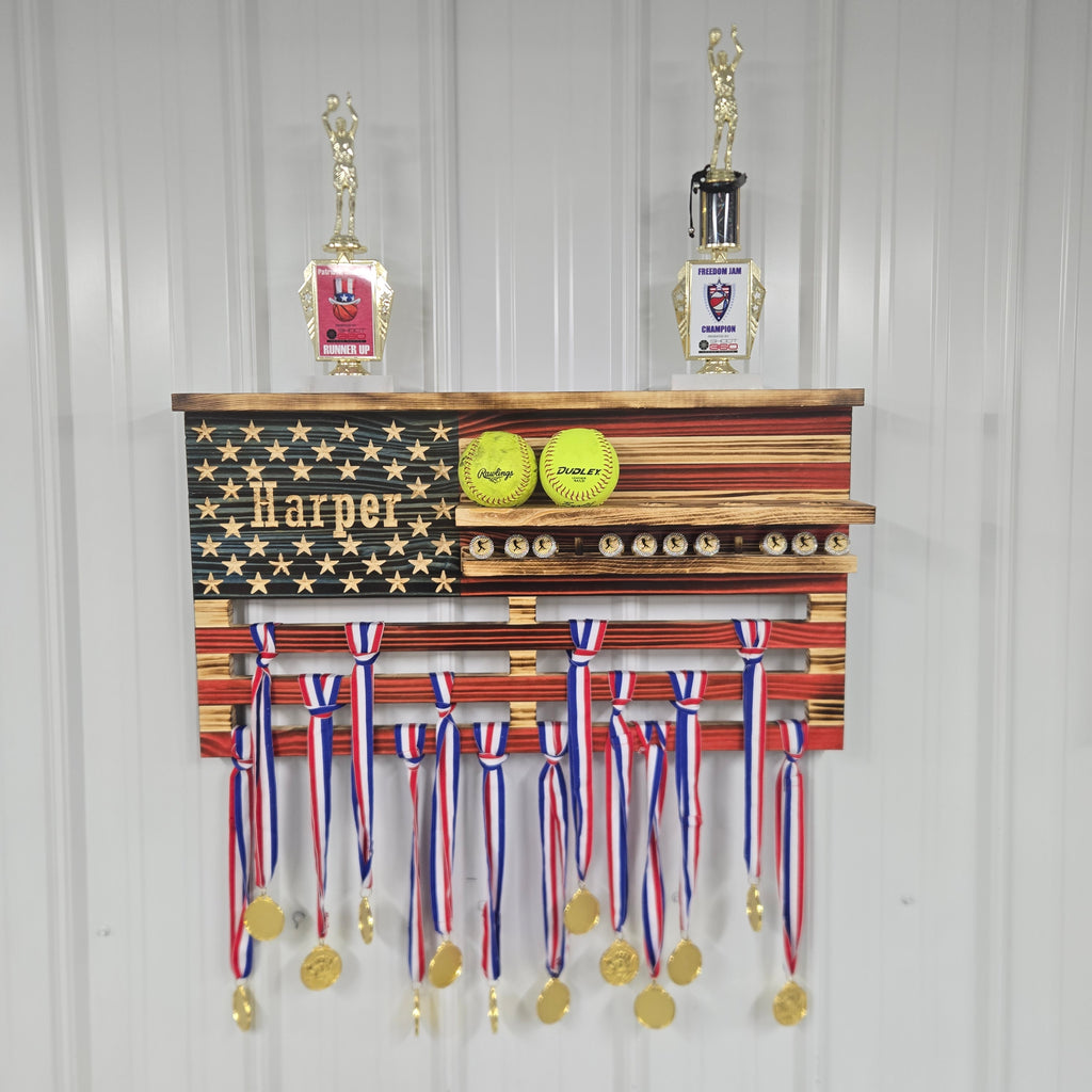 Kids Sports Display - Medals, Rings, Trophies