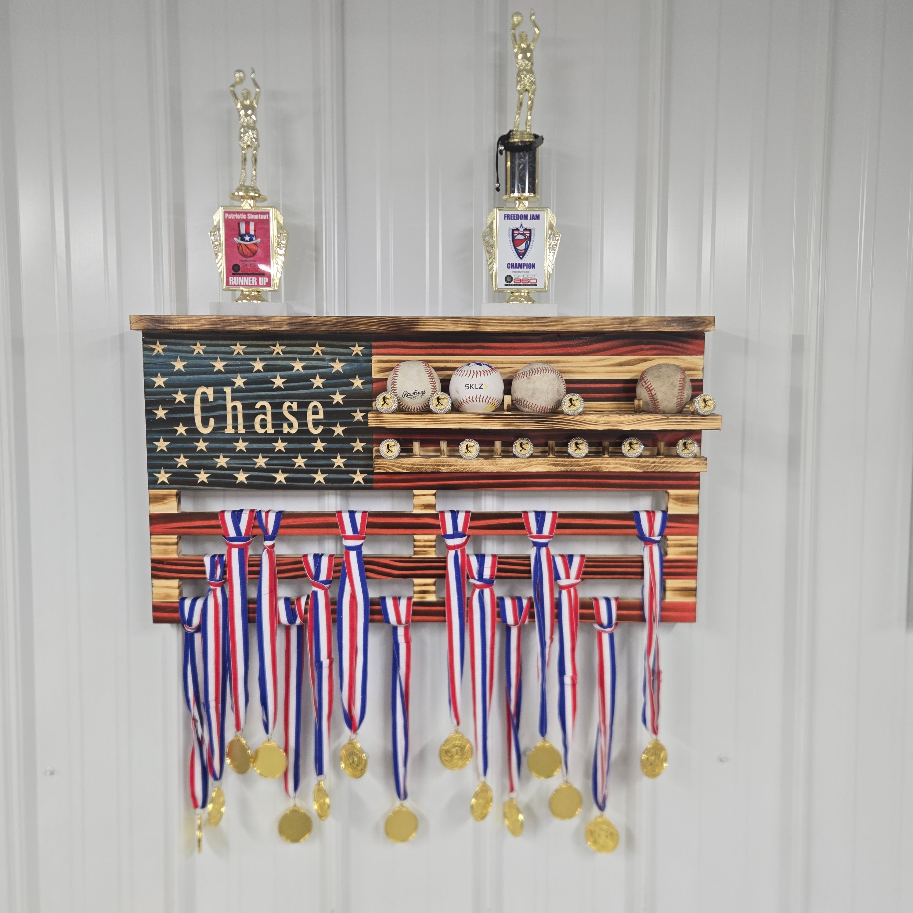 Kids Sports Display - Medals, Rings, Trophies