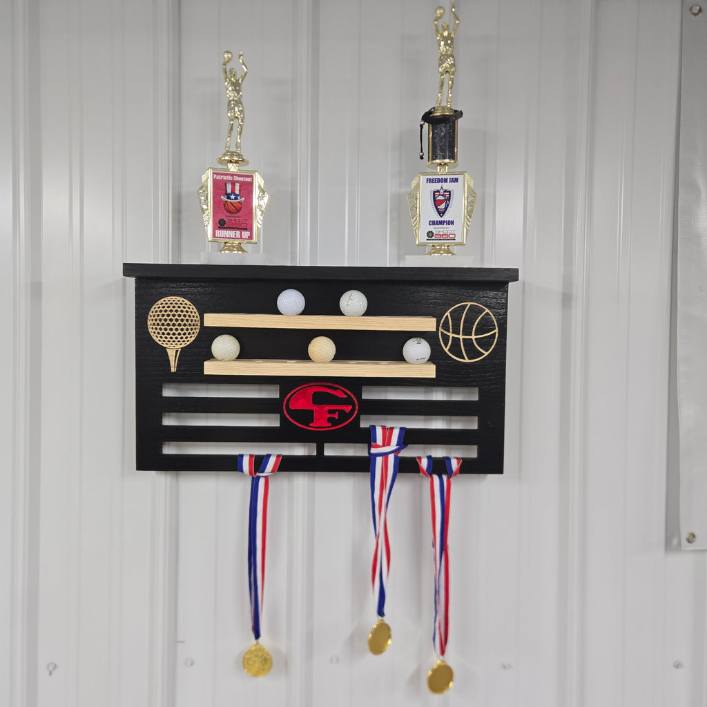 Kids Sports Display - Medals, Rings, Trophies