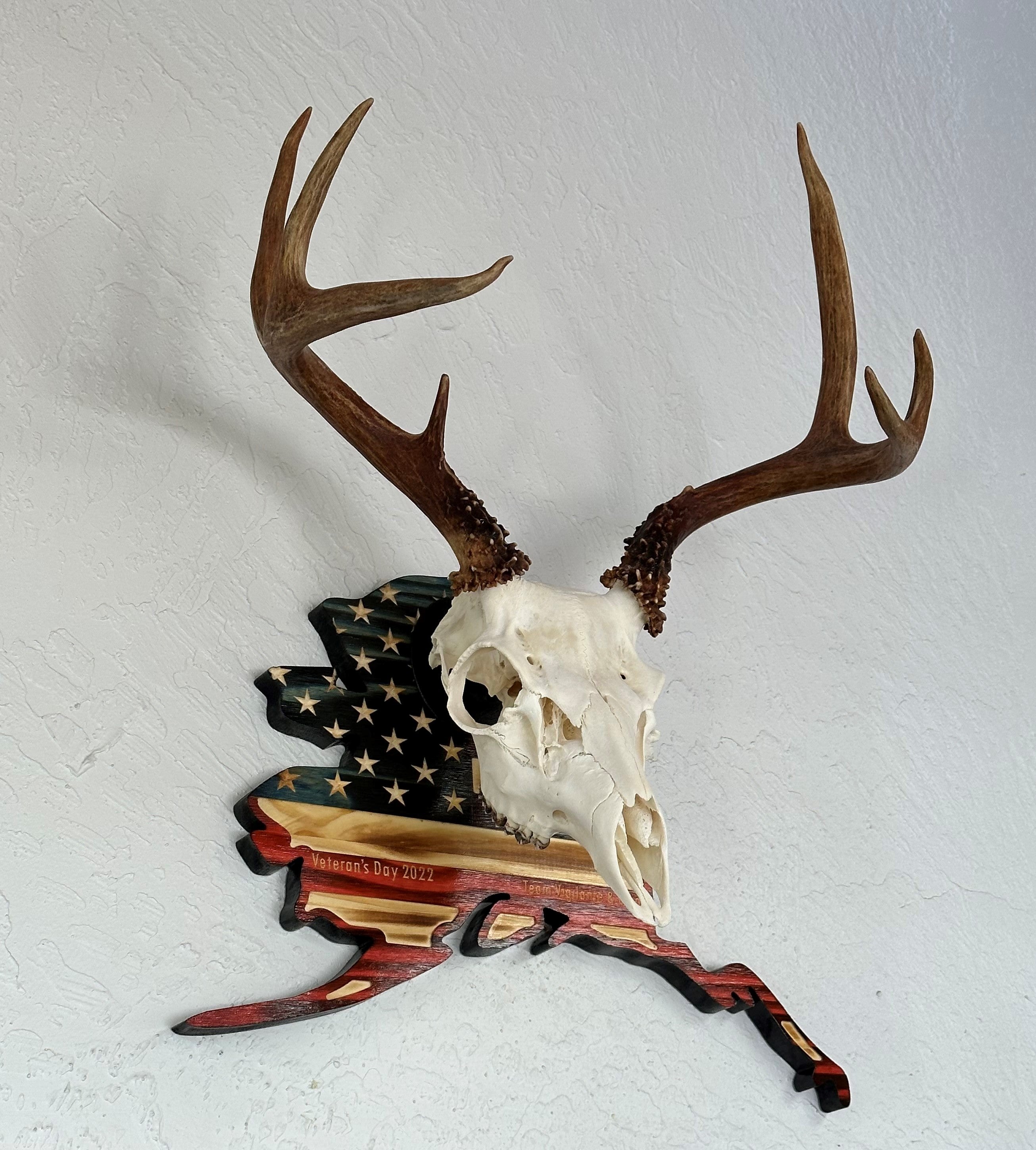 European Deer Mount Plaque - Personalized - Any State