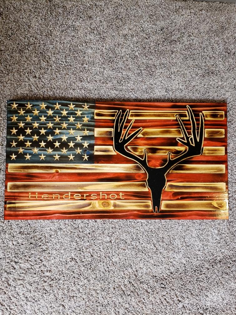 Rustic Wooden Flag - Personalized