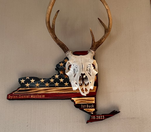 European Deer Mount Plaque - Personalized - Any State