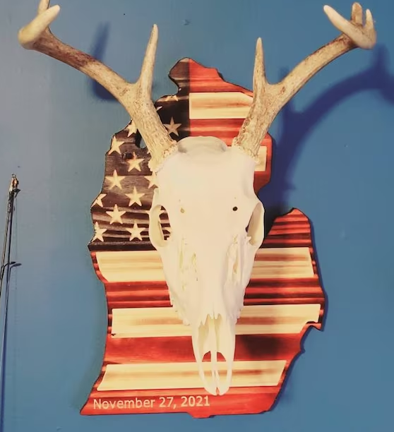 European Deer Mount Plaque - Personalized - Any State